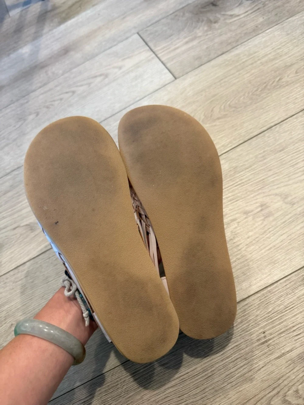 Origo Huarache Genuine Leather Barefoot Minimalist White Sandals women’s 6.5 - Picture 7 of 11